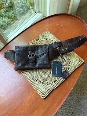 Spikes and Sparrow leather waist pouch/crossbody bag.